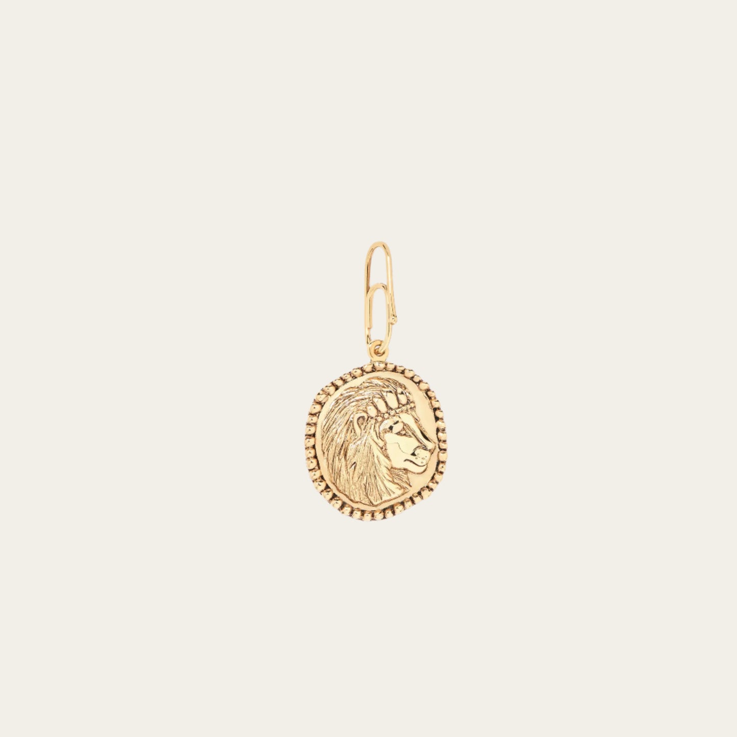Aurelie Bidermann Leo Charm on neutral background