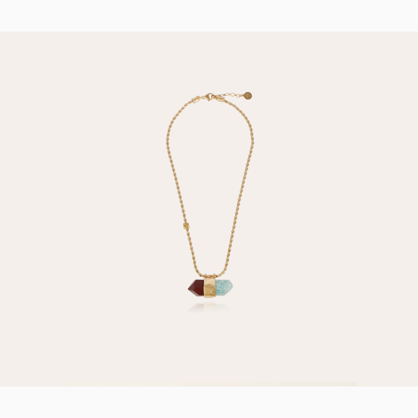 Necklace pendant gas bijoux aventurine
