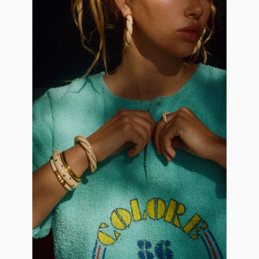 Aurélie Bidermann Ivory/Gold Positano Bangle