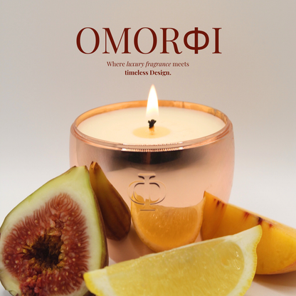 Omorfi Rose Gold Egg Candle - Pink Illusion
