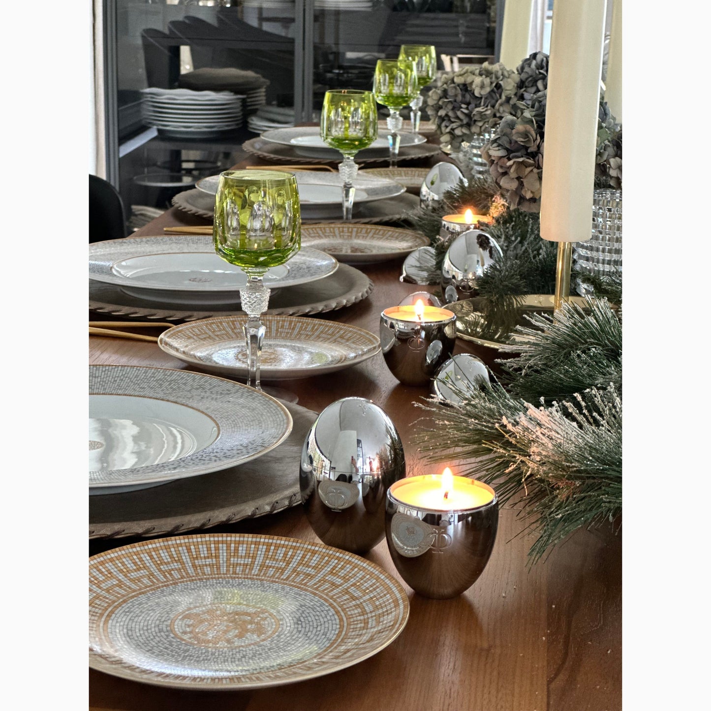 Omorfi Silver Egg Candle - Romantic Wish