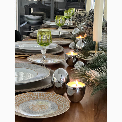 Omorfi Silver Egg Candle - Romantic Wish