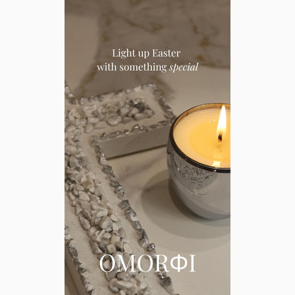 Omorfi Rose Gold Egg Candle - Pink Illusion