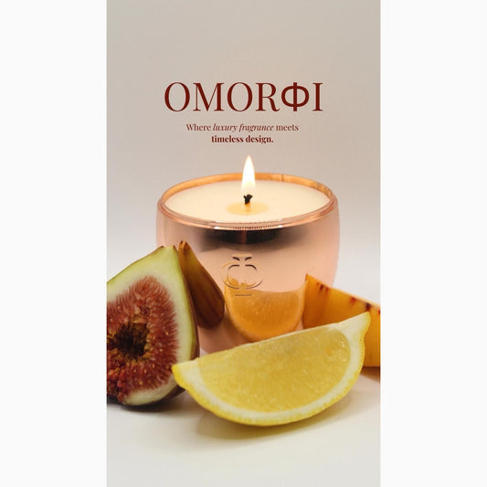 Omorfi Rose Gold Egg Candle - Pink Illusion
