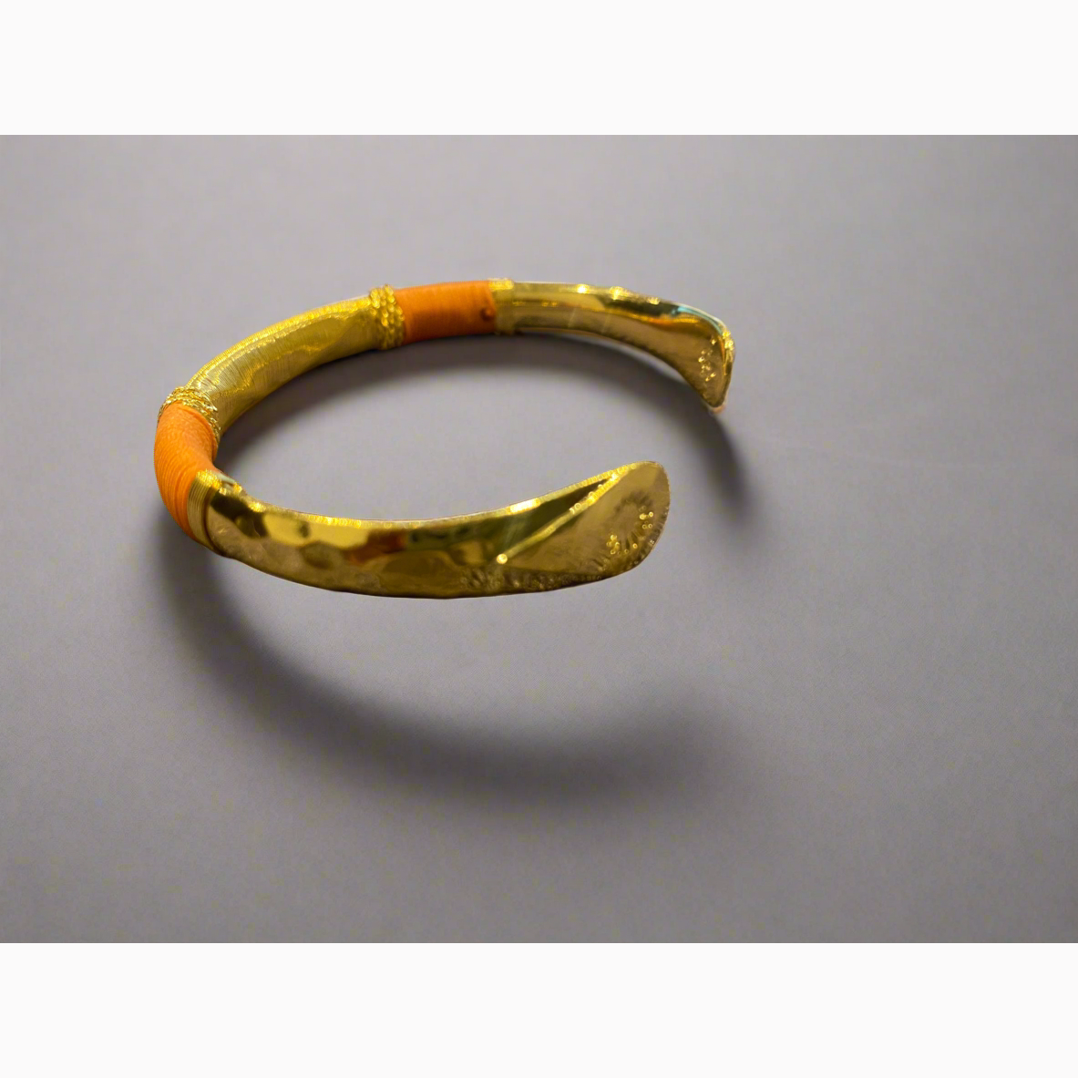 Gas Bijoux Macao Bangle Rust, side view available at The Artemis Edit