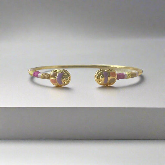 Gas Bijoux Scaramouche Purple Gold on white backdrop
