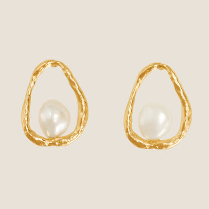 AGAPEE OSTUNI GOLD PEARL EARRINGS PACKSHOT