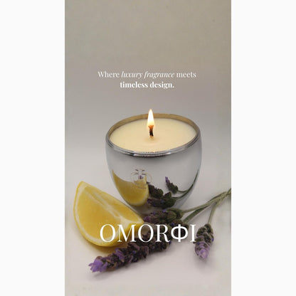 Omorfi Rose Gold Egg Candle - Pink Illusion