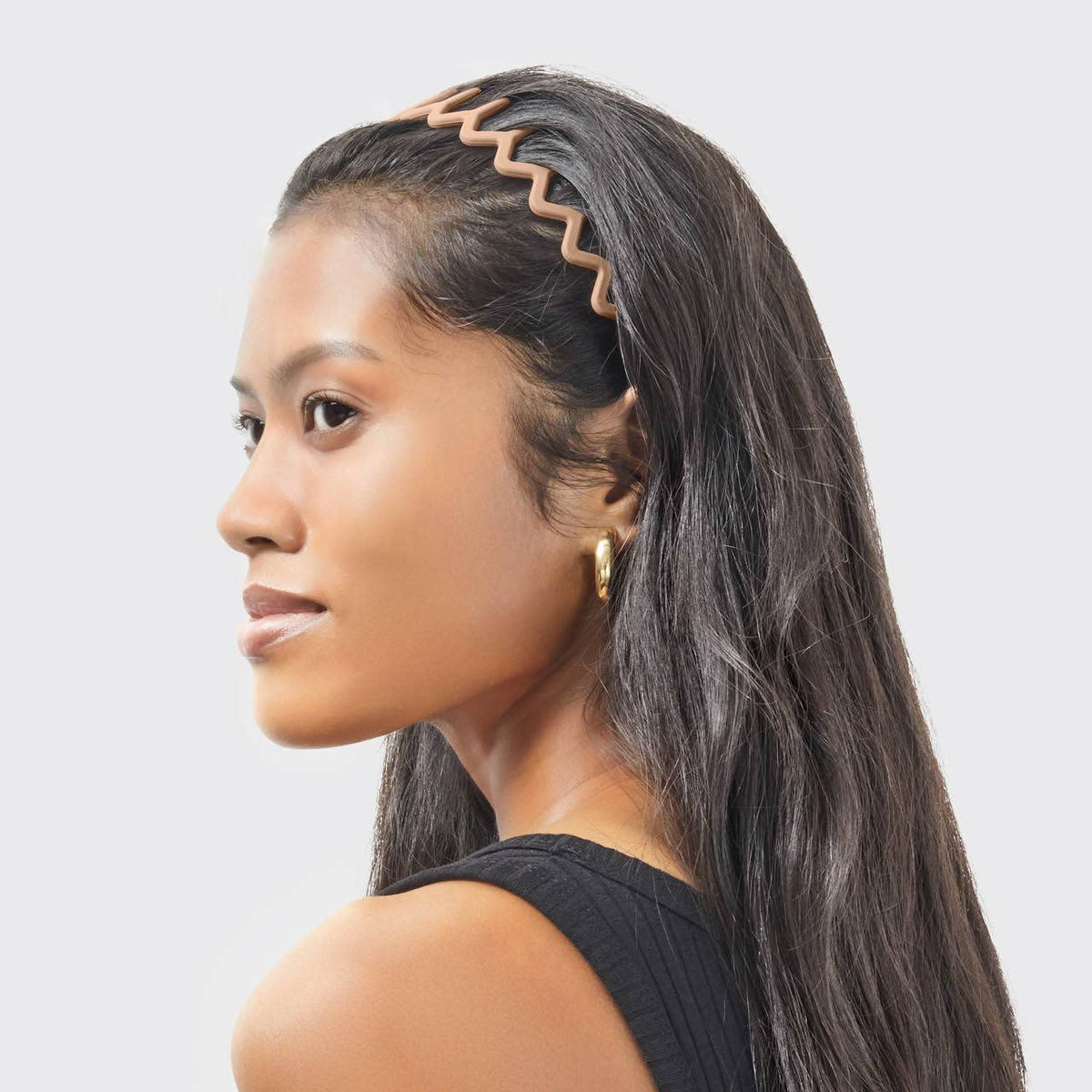 Kitsch Recycled Plastic Zig Zag Headbands — 2 Pack/Neutral